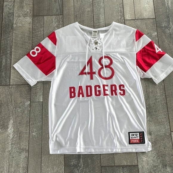 PINK Victoria's Secret Size Small Wisconsin Badgers hockey Jersey - Picture 7 of 7
